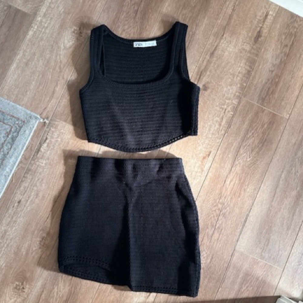 Zara crochet knit set